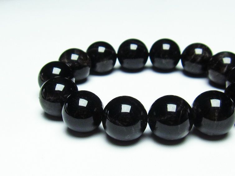 モリオン 黒水晶 ブレスレット 16mm 一点物 メール便可 [M便 1/10] 111-21138