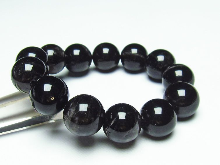 モリオン 黒水晶 ブレスレット 17mm 一点物 メール便可 [M便 1/10] 111-21144