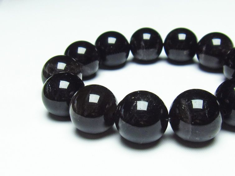 モリオン 黒水晶 ブレスレット 17mm 一点物 メール便可 [M便 1/10] 111-21145