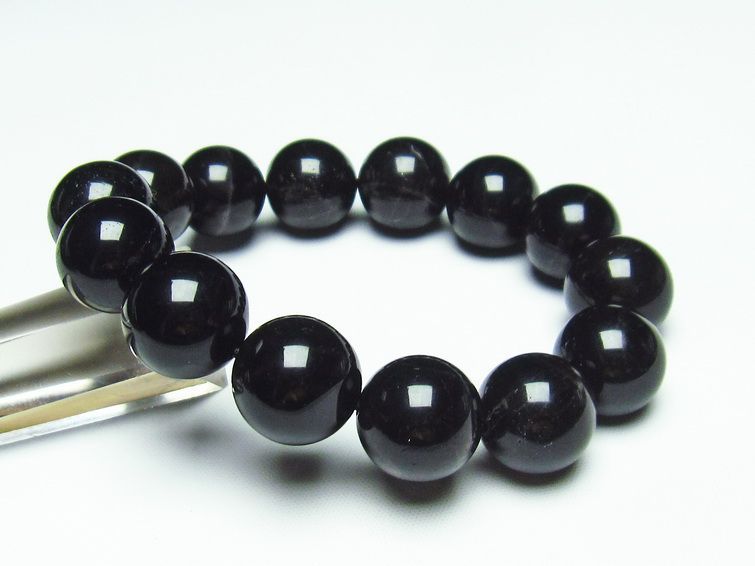 モリオン 黒水晶 ブレスレット 16mm 一点物 メール便可 [M便 1/10] 111-21151