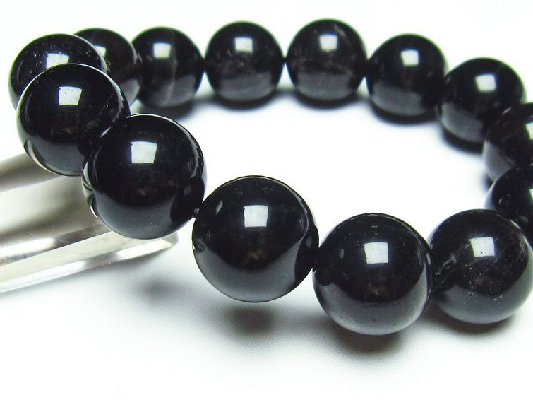 モリオン 黒水晶 ブレスレット 16mm 一点物 メール便可 [M便 1/10] 111-21151