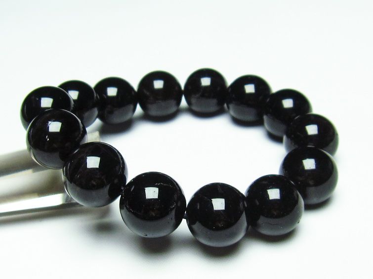 モリオン 黒水晶 ブレスレット 16mm 一点物 メール便可 [M便 1/10] 111-21152