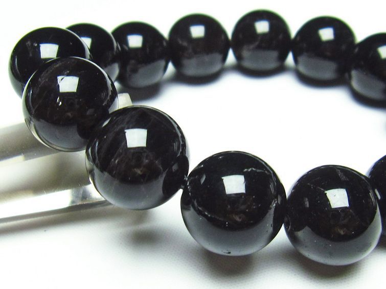 モリオン 黒水晶 ブレスレット 16mm 一点物 メール便可 [M便 1/10] 111-21152