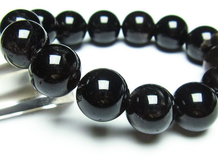 モリオン 黒水晶 ブレスレット 16mm 一点物 メール便可 [M便 1/10] 111-21154
