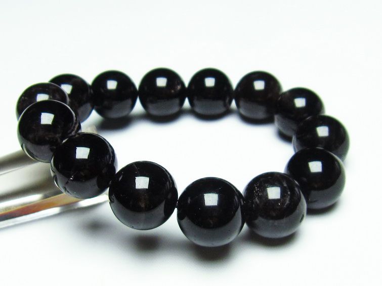 モリオン 黒水晶 ブレスレット 16mm 一点物 メール便可 [M便 1/10] 111-21155