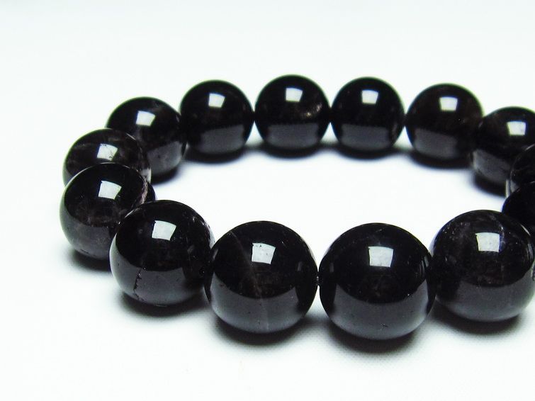 モリオン 黒水晶 ブレスレット 16mm 一点物 メール便可 [M便 1/10] 111-21155