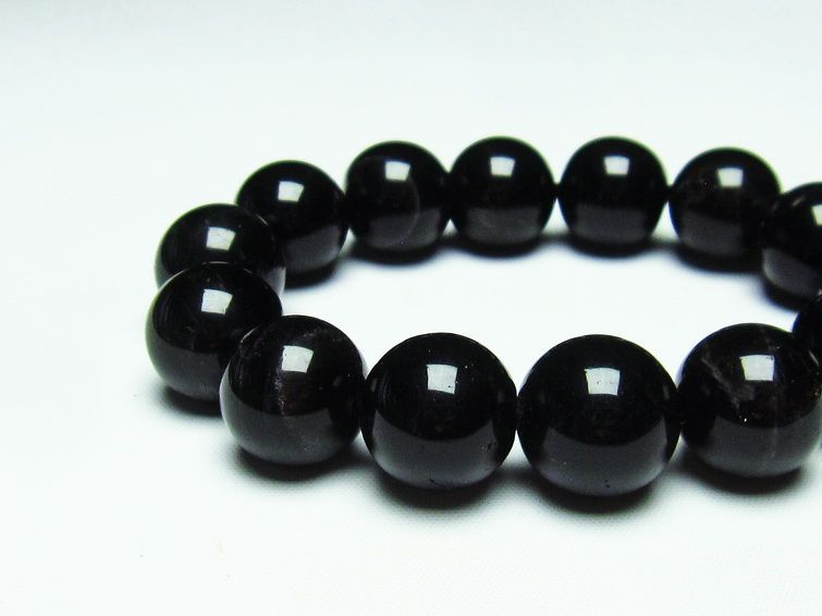 モリオン 黒水晶 ブレスレット 16mm 一点物 メール便可 [M便 1/10] 111-21158