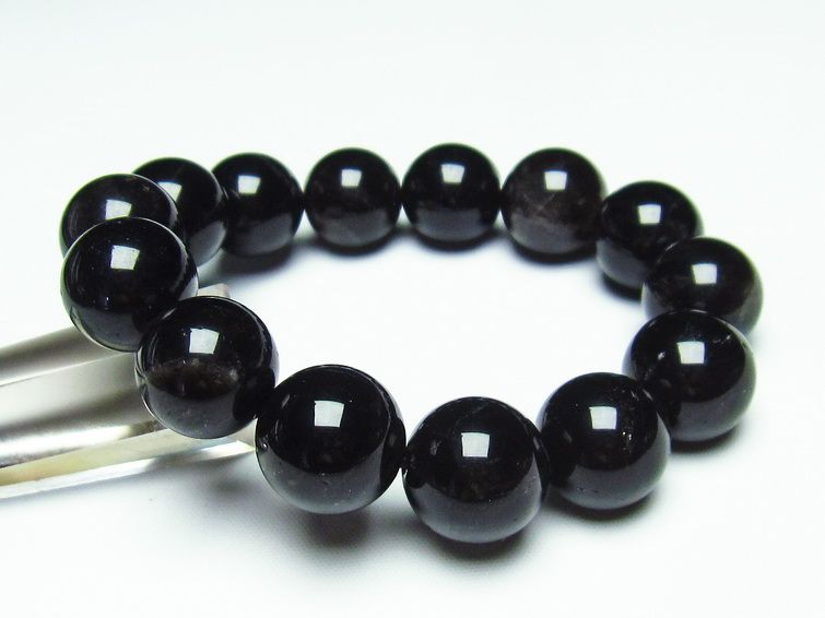 モリオン 黒水晶 ブレスレット 16mm 一点物 メール便可 [M便 1/10] 111-21163
