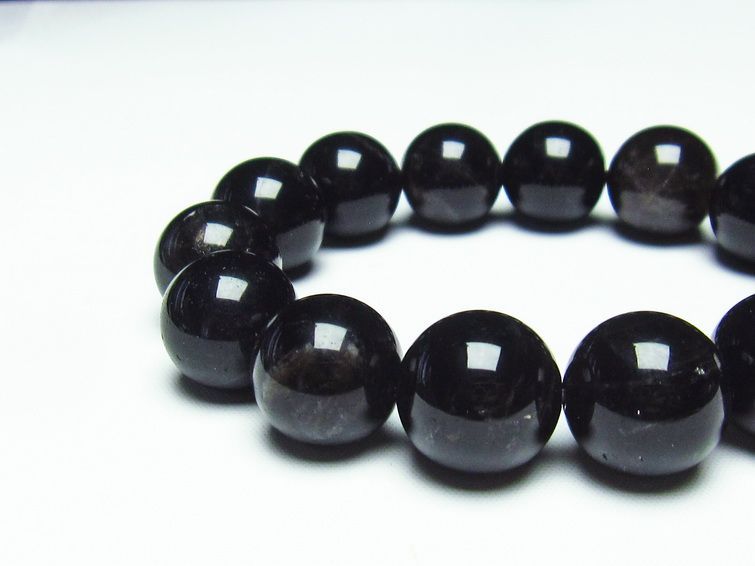 モリオン 黒水晶 ブレスレット 16mm 一点物 メール便可 [M便 1/10] 111-21163