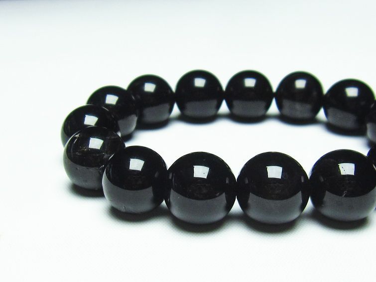 黒水晶 モリオン ブレスレット 14mm 一点物 メール便可 [M便 1/10] 111-21274