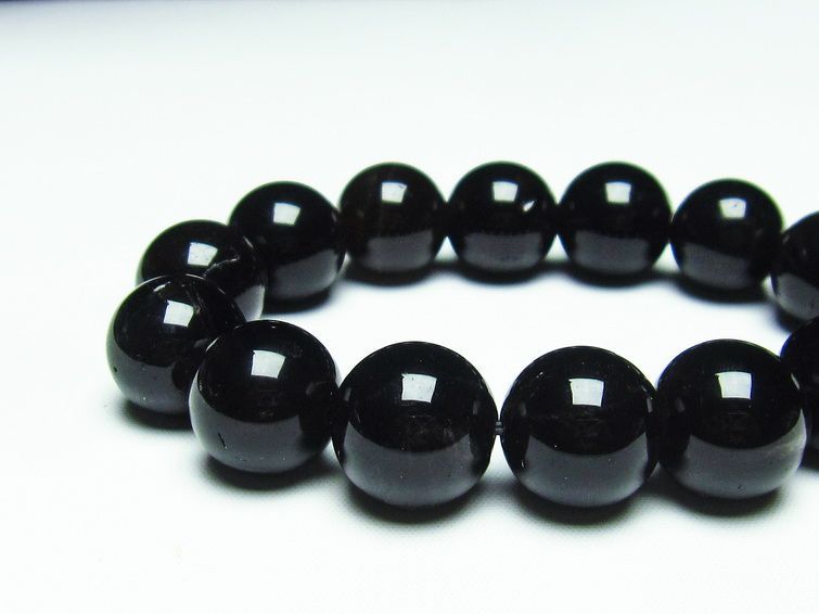 黒水晶 モリオン ブレスレット 16mm 一点物 メール便可 [M便 1/10] 111-21280