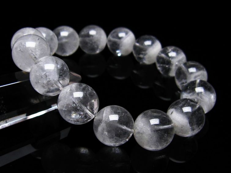 ファーデンクォーツ 水晶 ブレスレット 14mm  一点物 111-22598