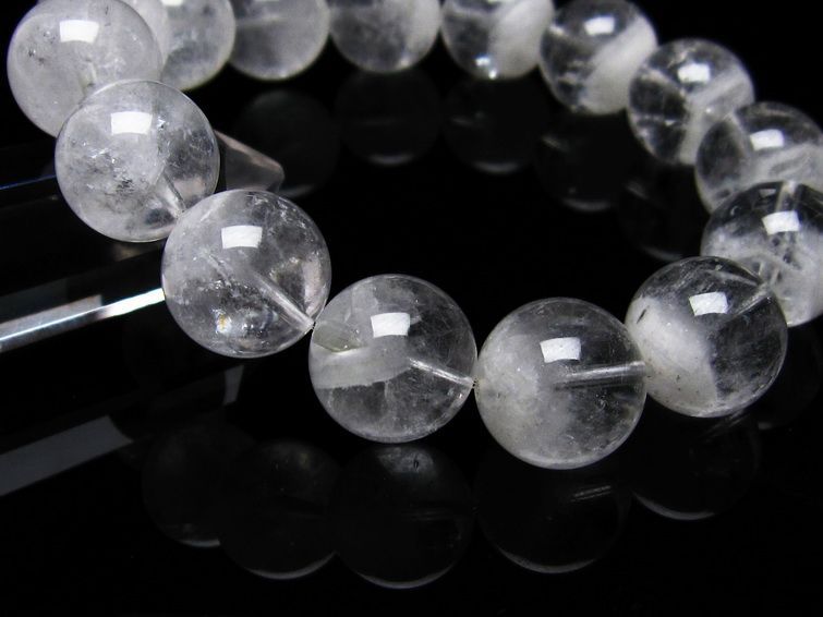 ファーデンクォーツ 水晶 ブレスレット 14mm  一点物 111-22598