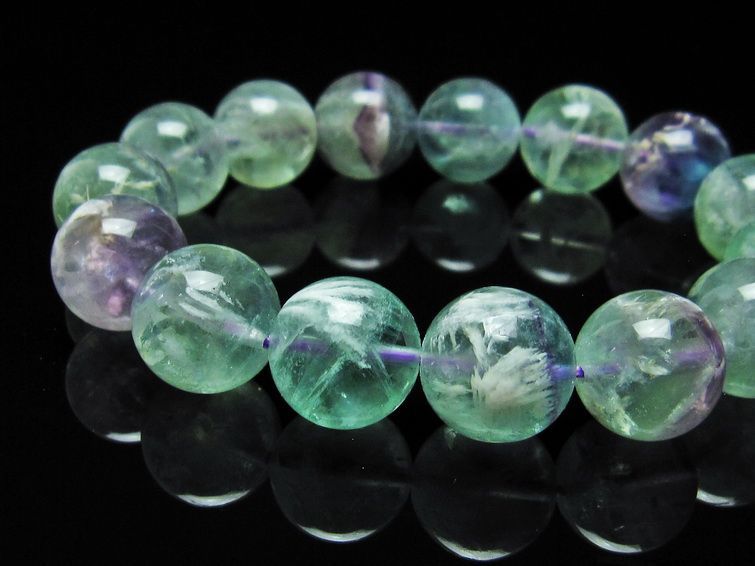 エンジェルフェザー フローライト ブレスレット 14mm  111-22922