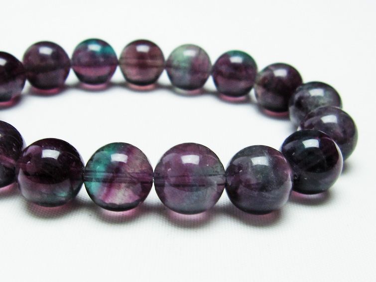 フローライト ブレスレット 蛍石 12mm メール便可 [M便 1/10] 111-23613