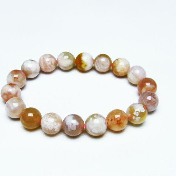 チェリーブロッサムアゲート ブレスレット 桜瑪瑙 11mm メール便可 [M便 1/10] 111-24485