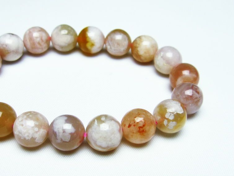 チェリーブロッサムアゲート ブレスレット 桜瑪瑙 11mm メール便可 [M便 1/10] 111-24485