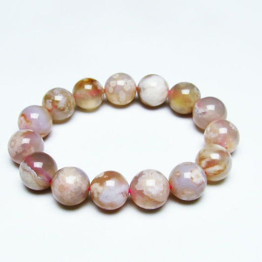 チェリーブロッサムアゲート ブレスレット 桜瑪瑙 14mm メール便可 [M便 1/10] 111-24511