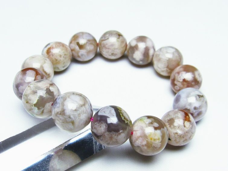 チェリーブロッサムアゲート ブレスレット 桜瑪瑙 17mm  111-24560 [sold out]