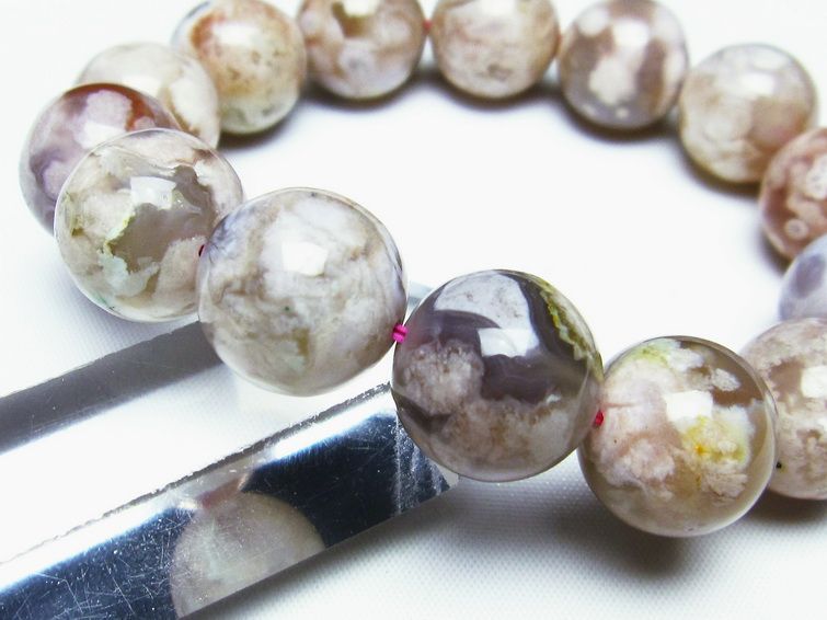 チェリーブロッサムアゲート ブレスレット 桜瑪瑙 17mm  111-24560 [sold out]