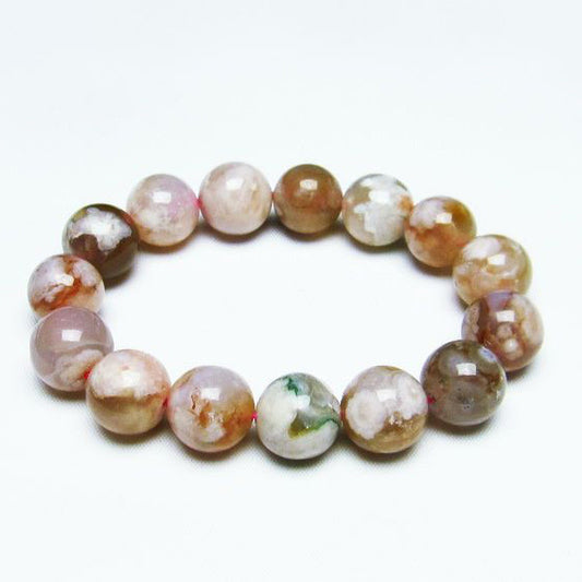 チェリーブロッサムアゲート ブレスレット 桜瑪瑙 13mm メール便可 [M便 1/10] 111-24587