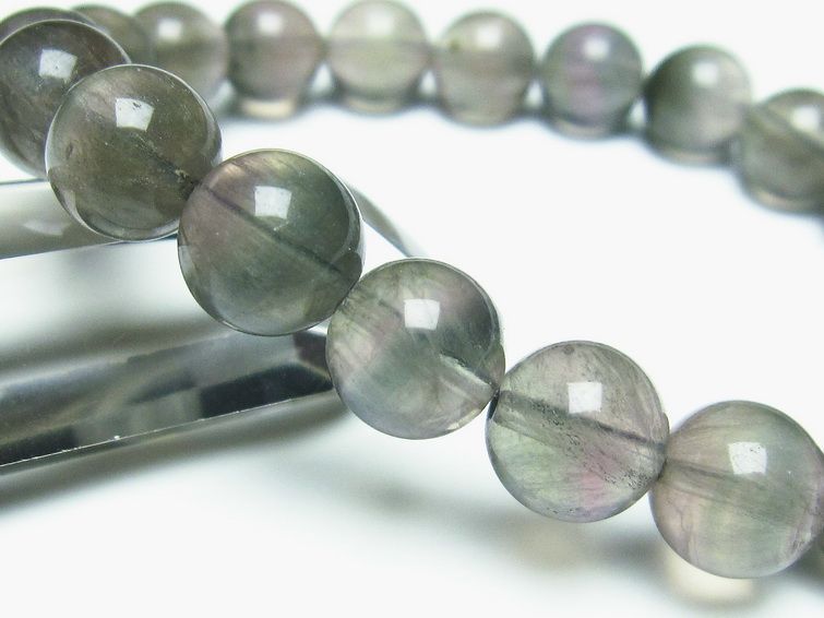 ラビットヘアー フローライト ブレスレット 10mm メール便可 [M便 1/10] 111-25025