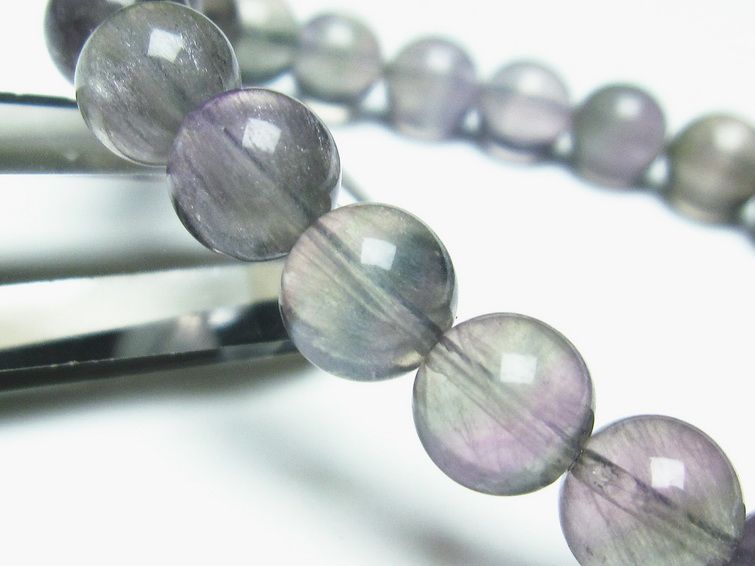 ラビットヘアー フローライト ブレスレット 8mm メール便可 [M便 1/10] 111-25031