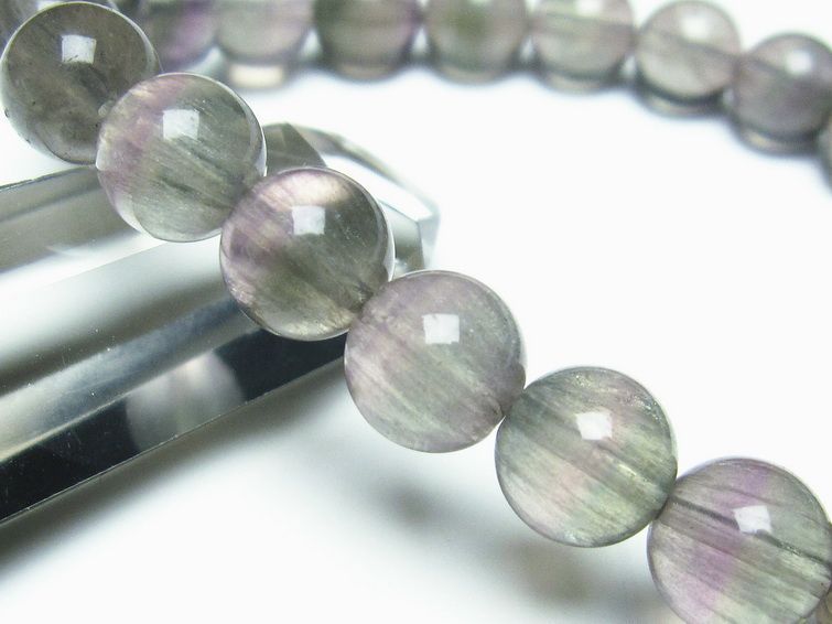 ラビットヘアー フローライト ブレスレット 9mm メール便可 [M便 1/10] 111-25032