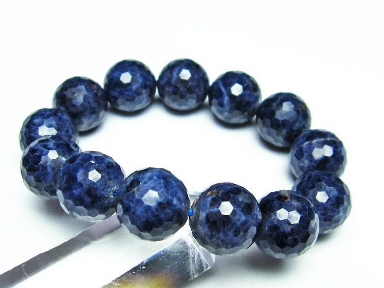 サファイア ブレスレット 128面カット 17mm 111-25356 – 天然石