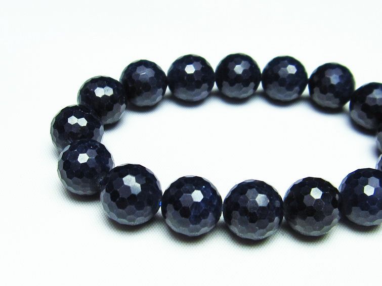 サファイア ブレスレット 128面カット 13mm  111-25377