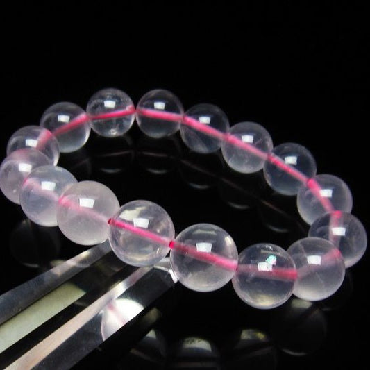 ミルキークォーツ ピンク ブレスレット 12mm メール便可 [M便 1/10] 111-2583