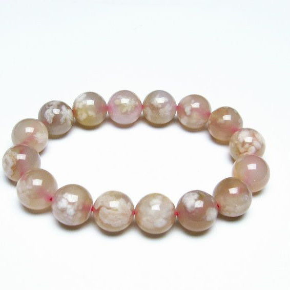 チェリーブロッサムアゲート ブレスレット 桜瑪瑙 13mm メール便可 [M便 1/10] 111-26405