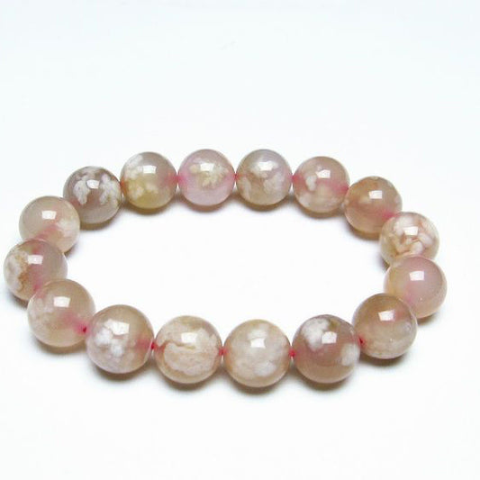 チェリーブロッサムアゲート ブレスレット 桜瑪瑙 13mm メール便可 [M便 1/10] 111-26405