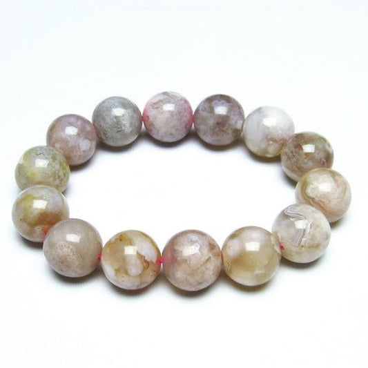 チェリーブロッサムアゲート ブレスレット 桜瑪瑙 16mm メール便可 [M便 1/10] 111-26473