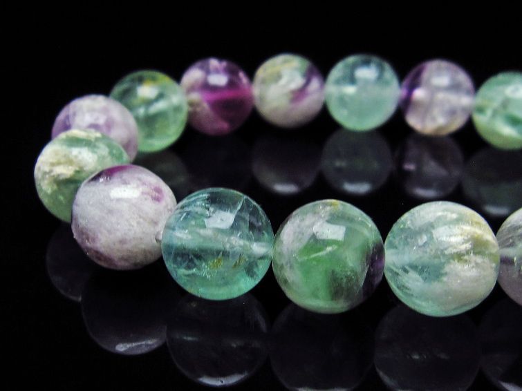 エンジェルフェザー フローライト ブレスレット 13mm 一点物  111-28863