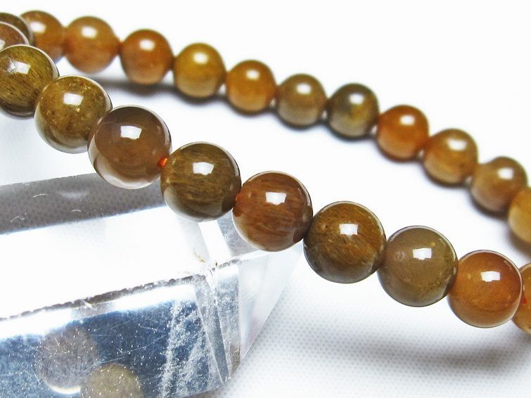 ルチルインアゲート ブレスレット 8mm アゲット 一点物 メール便可 [M便 1/10] 111-29830