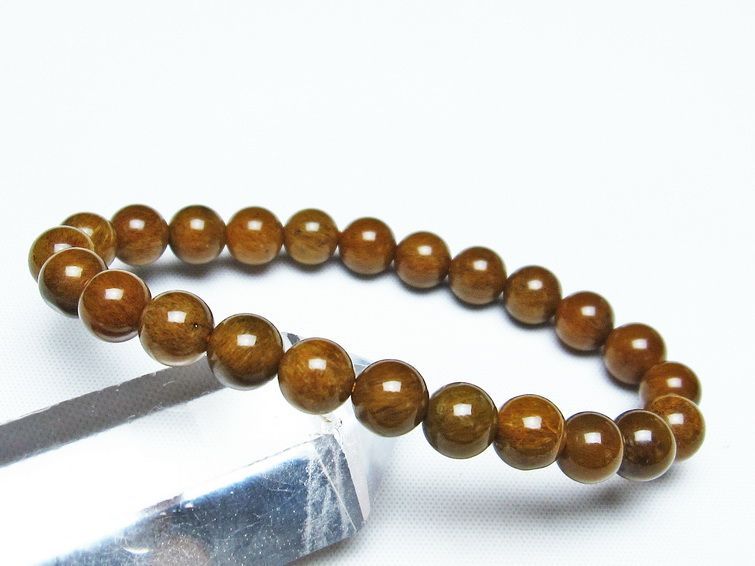 ルチルインアゲート ブレスレット 8mm アゲット 一点物 メール便可 [M便 1/10] 111-29832