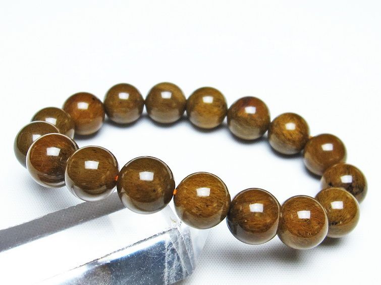 ルチルインアゲート ブレスレット 12mm アゲット 一点物  111-29852