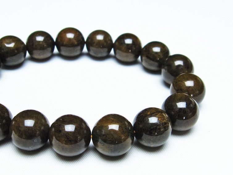 ルチルインアゲート ブレスレット 13mm アゲット 一点物  111-29859