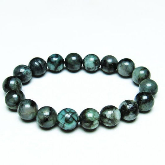 エメラルド ブレスレット 12mm Emerald Bracelet 緑玉 翠玉 メンズ レディース 一点物 メール便可 [M便 1/10] 111-32908