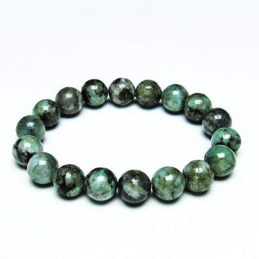 エメラルド ブレスレット 11mm Emerald Bracelet 緑玉 翠玉 メンズ レディース 一点物 メール便可 [M便 1/10] 111-32911