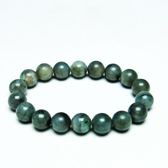 エメラルド ブレスレット 11mm Emerald Bracelet 緑玉 翠玉 メンズ レディース 一点物 メール便可 [M便 1/10] 111-32986