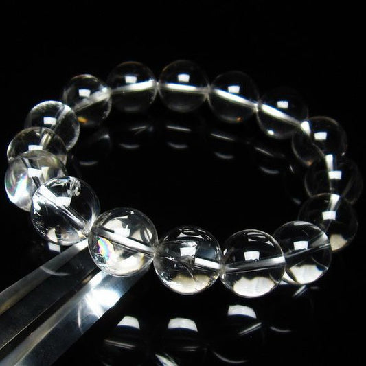 アイリスクォーツ 水晶 ブレスレット 虹入り 14mm 111-3689