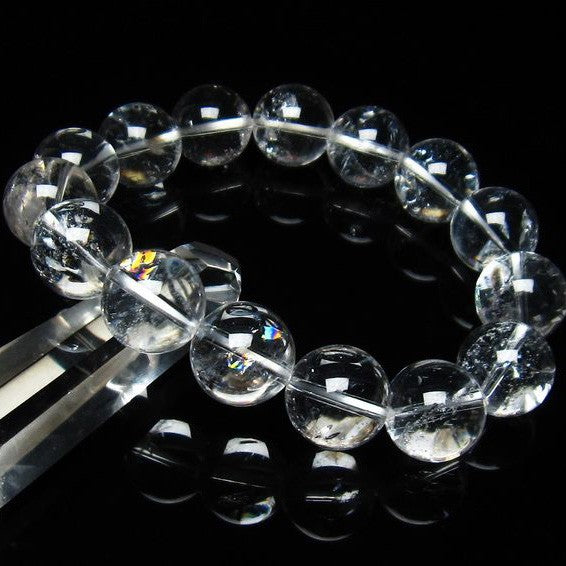アイリスクォーツ 水晶 ブレスレット 虹入り 15mm 111-3690