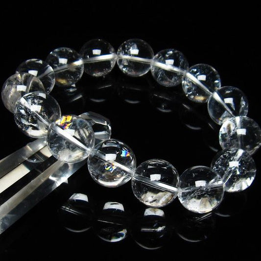 アイリスクォーツ 水晶 ブレスレット 虹入り 15mm 111-3690