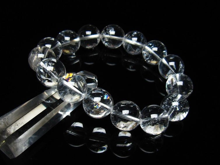 アイリスクォーツ 水晶 ブレスレット 虹入り 15mm 111-3690