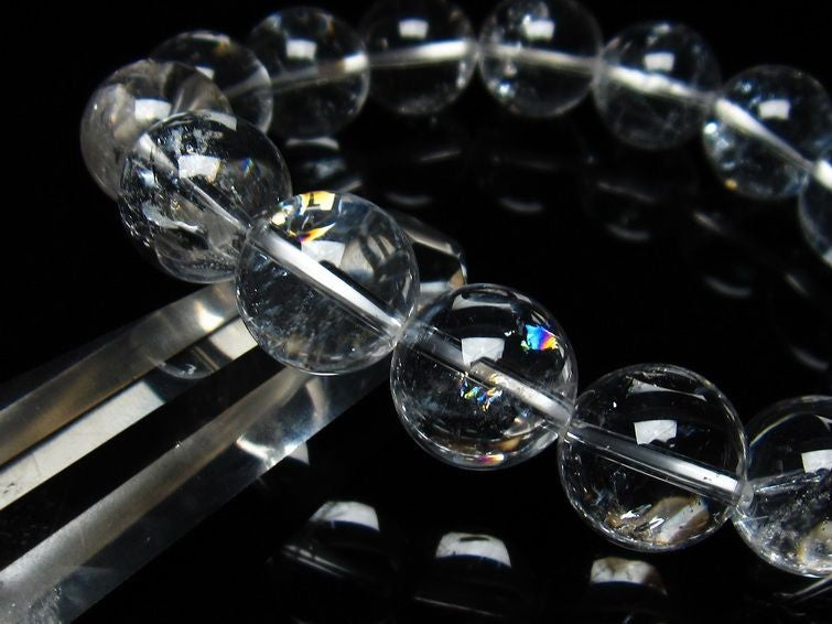 アイリスクォーツ 水晶 ブレスレット 虹入り 15mm 111-3690