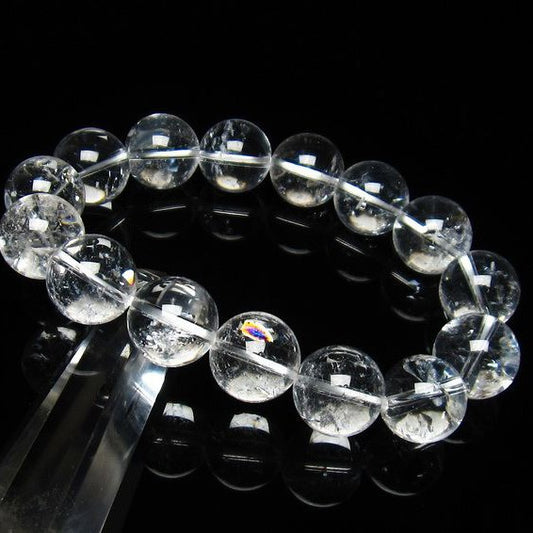 アイリスクォーツ 水晶 ブレスレット 虹入り 15mm 111-3693