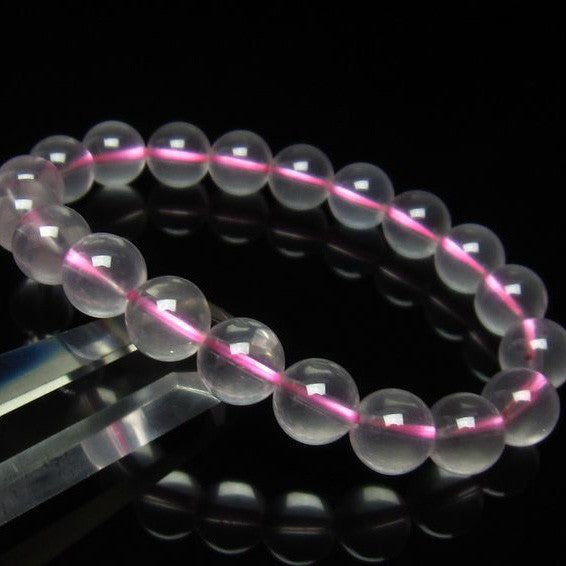 ミルキークォーツ ピンク ブレスレット 10mm メール便可 [M便 1/10] 111-4950
