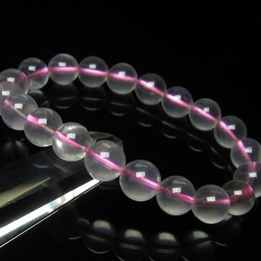 ミルキークォーツ ピンク ブレスレット 10mm メール便可 [M便 1/10] 111-4960